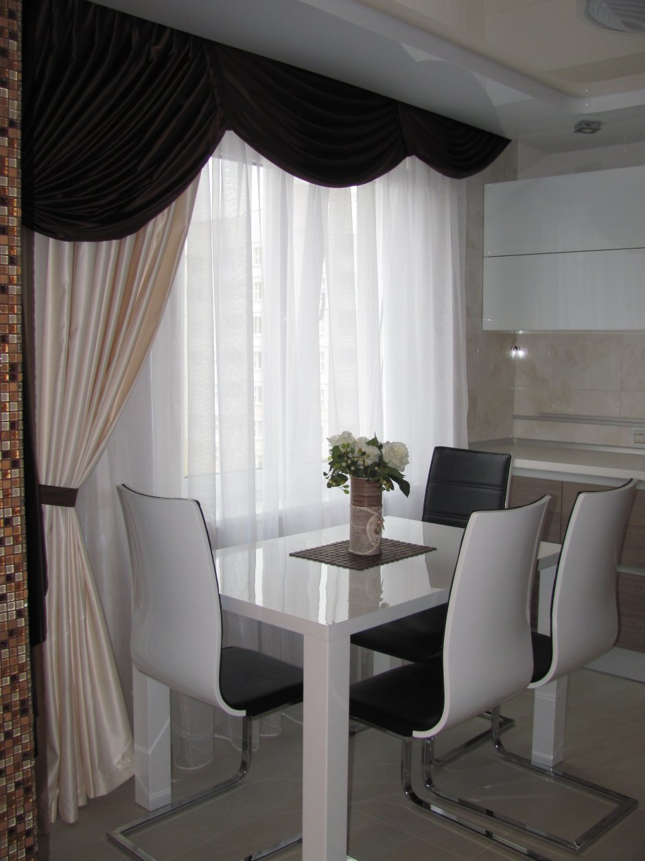 Стильные шторы на кухню