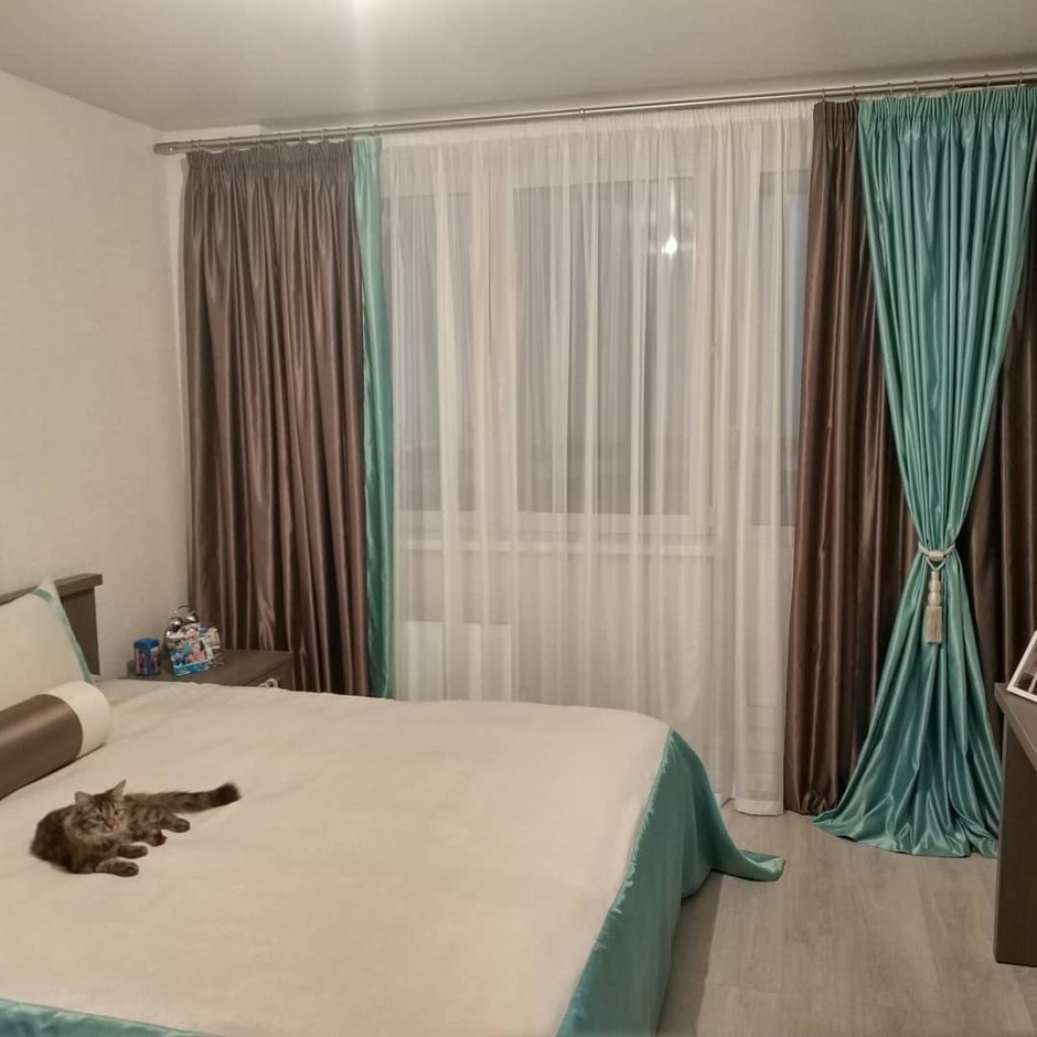 Интерьер молочный и бирюза