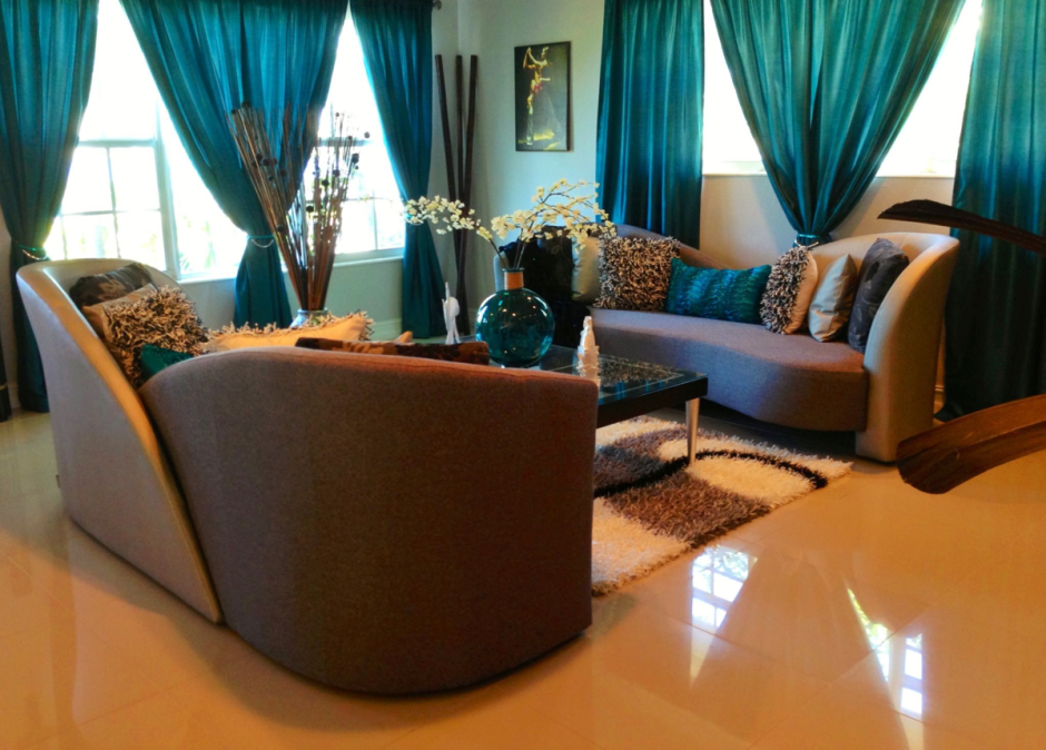 Бирюзовый интерьер