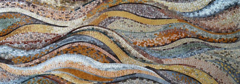 Мозаичное панно волна