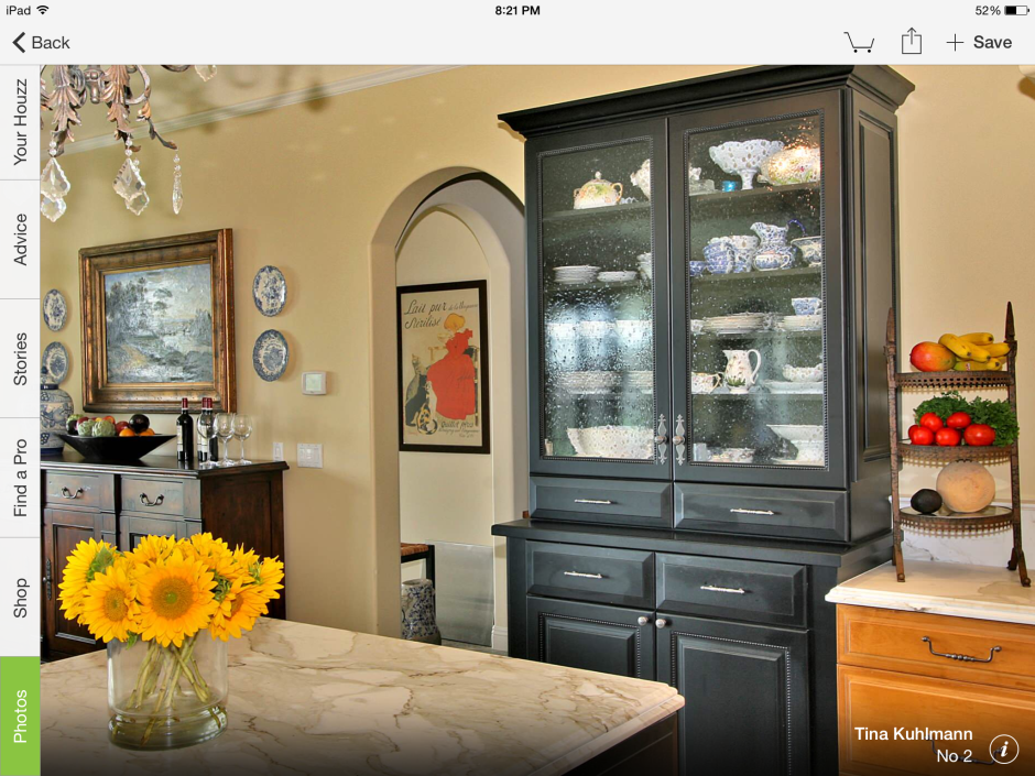 Буфет в интерьере кухни