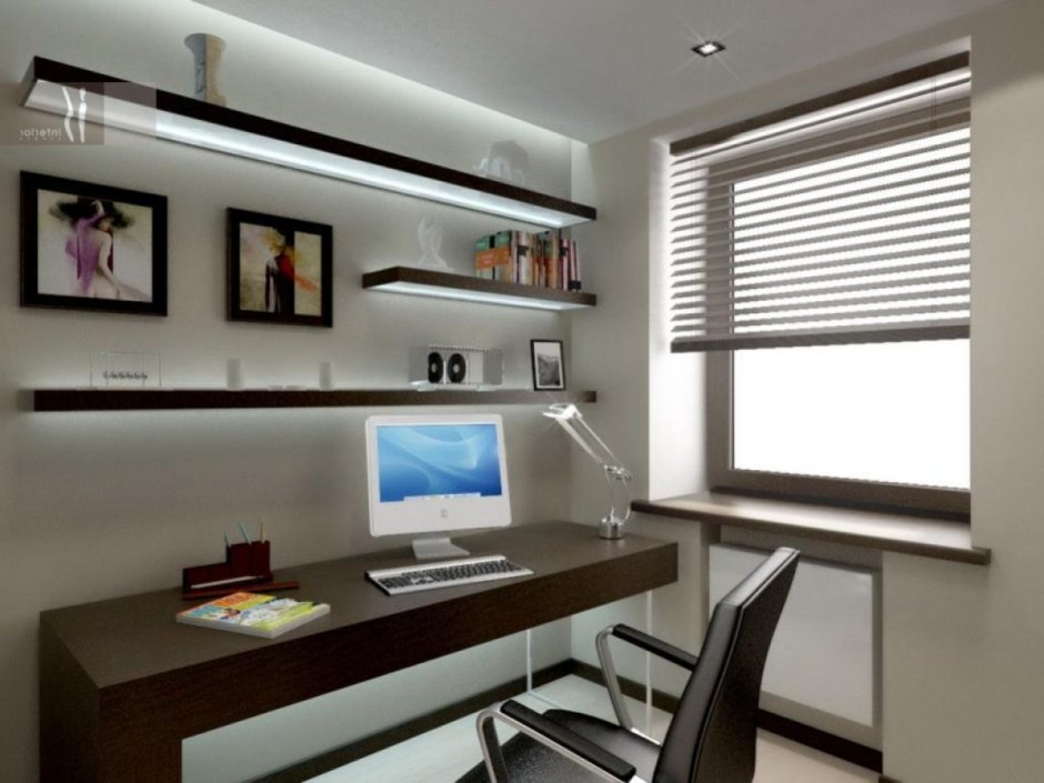 Интерьер рабочего места в квартире