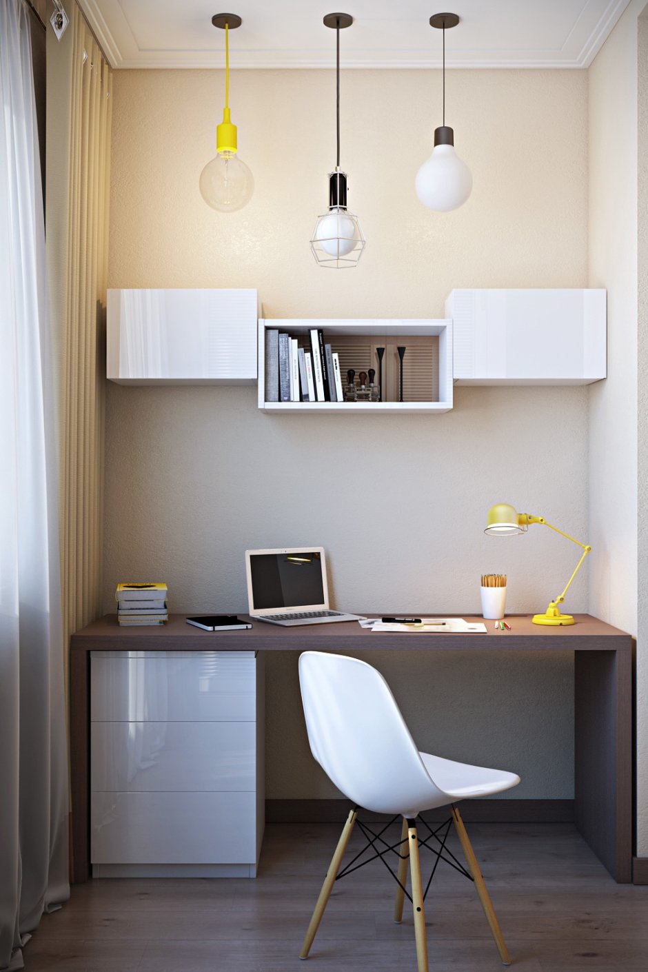 Декор над письменным столом