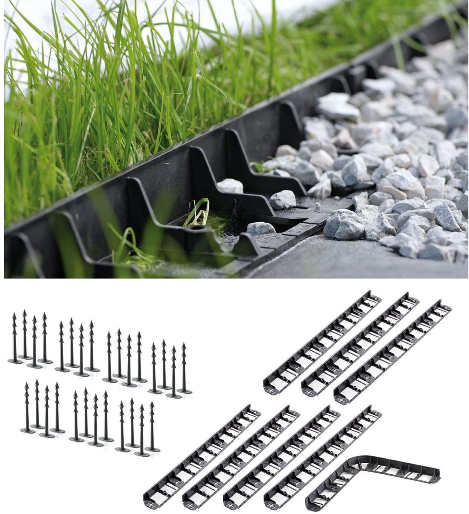 Бордюр Gidrolica line пластиковый черный