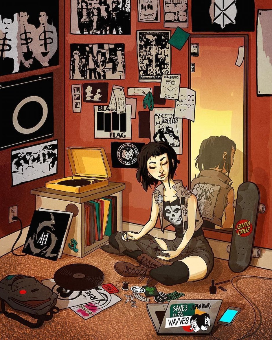 Комната в стиле панк-рок