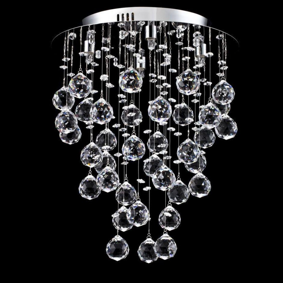 Люстра потолочная Майтони с хрустальными подвесками