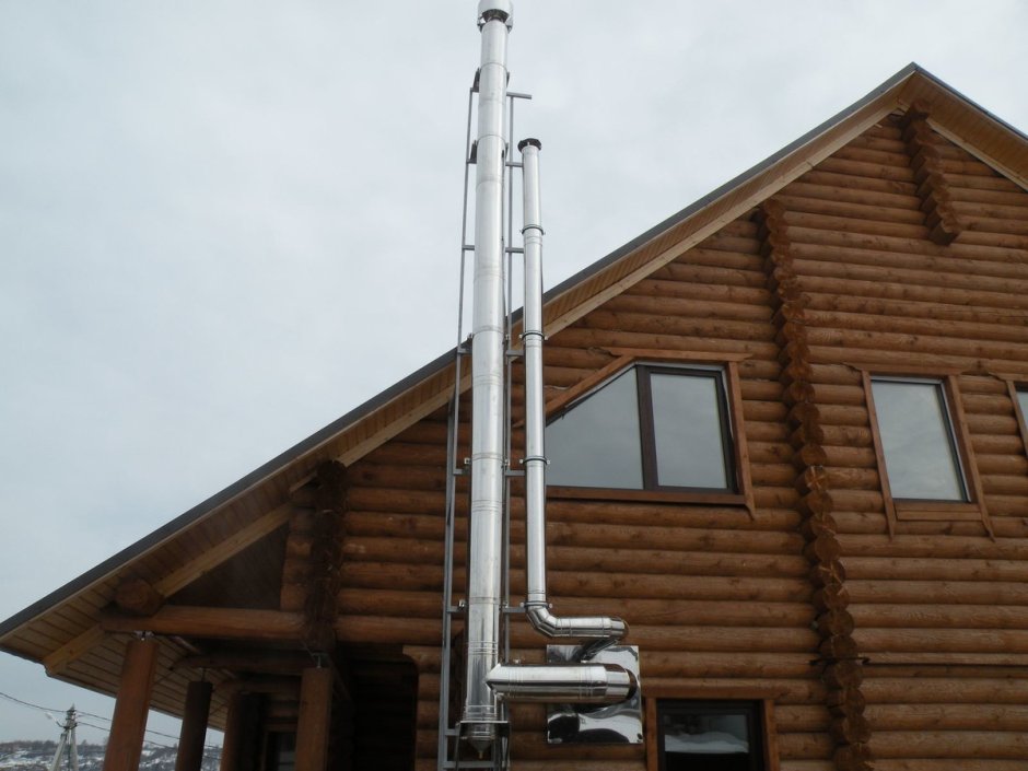 Дымоход наружный для деревянного дома