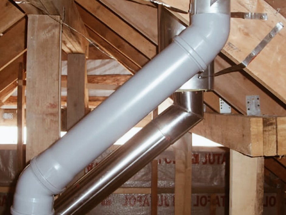 Труба ф150 с утеплителем для вытяжки через стену