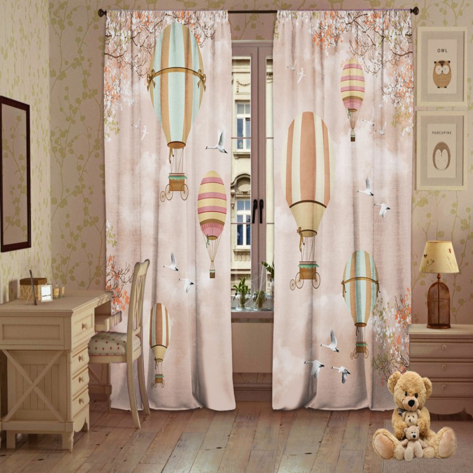 Тюль пастельных тонов