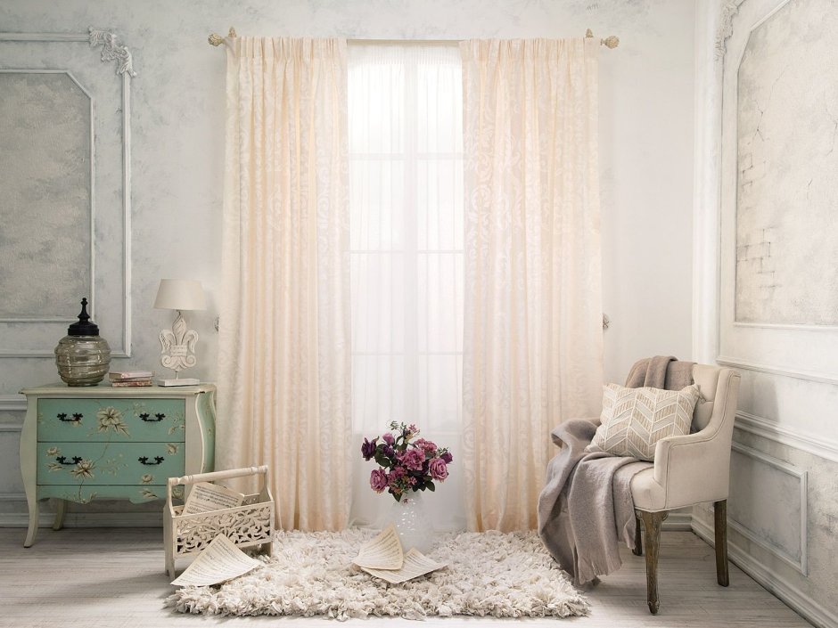 Шторы пастельных оттенков