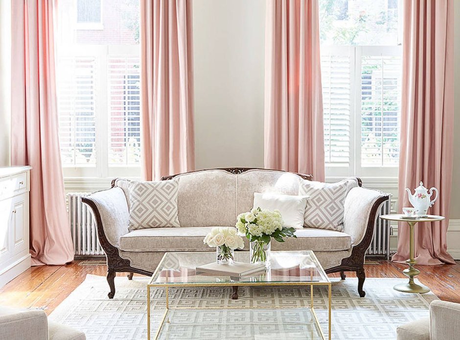 Шторы пастельных тонов