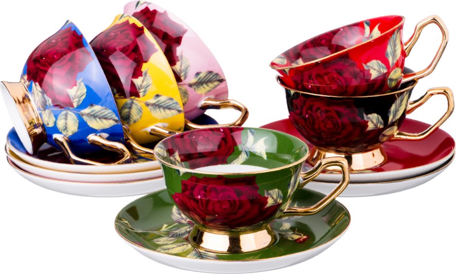 Цветная посуда для кухни