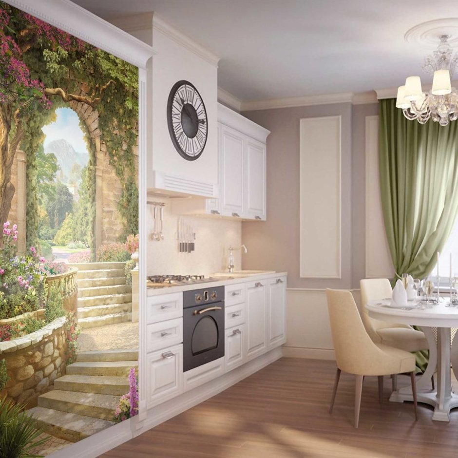 Флизелиновые фотообои для кухни