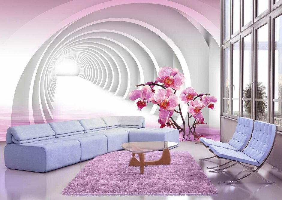 Фотообои березы в интерьере