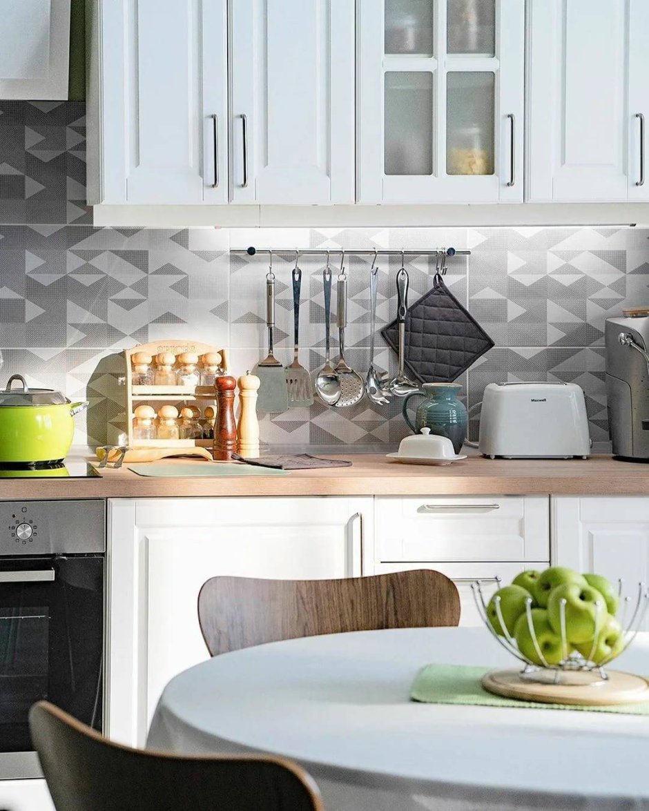 Горох в интерьере кухни