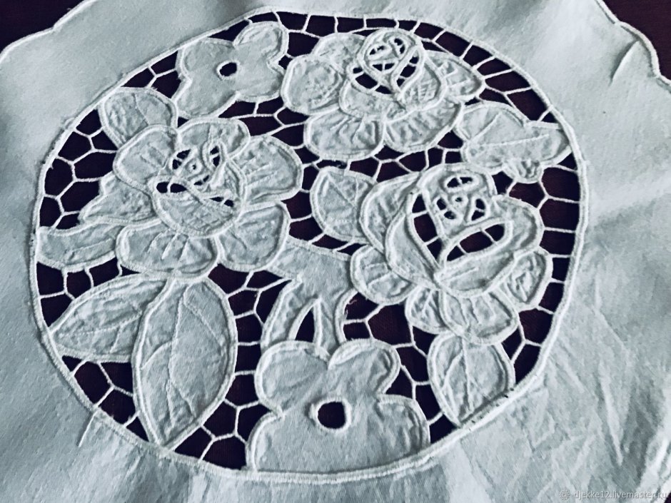 Салфетки с вышивкой Ришелье Винтажные