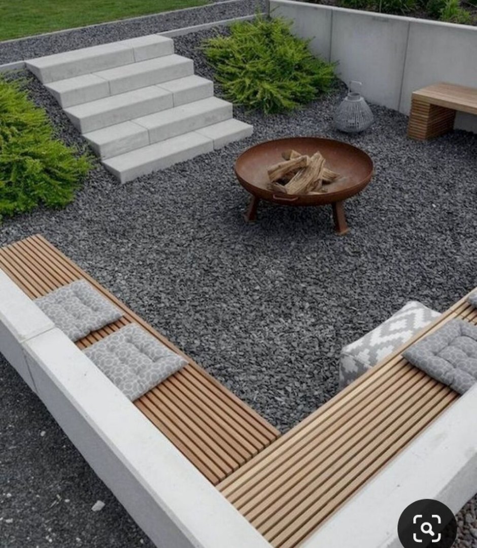 Кострище на террасной доске