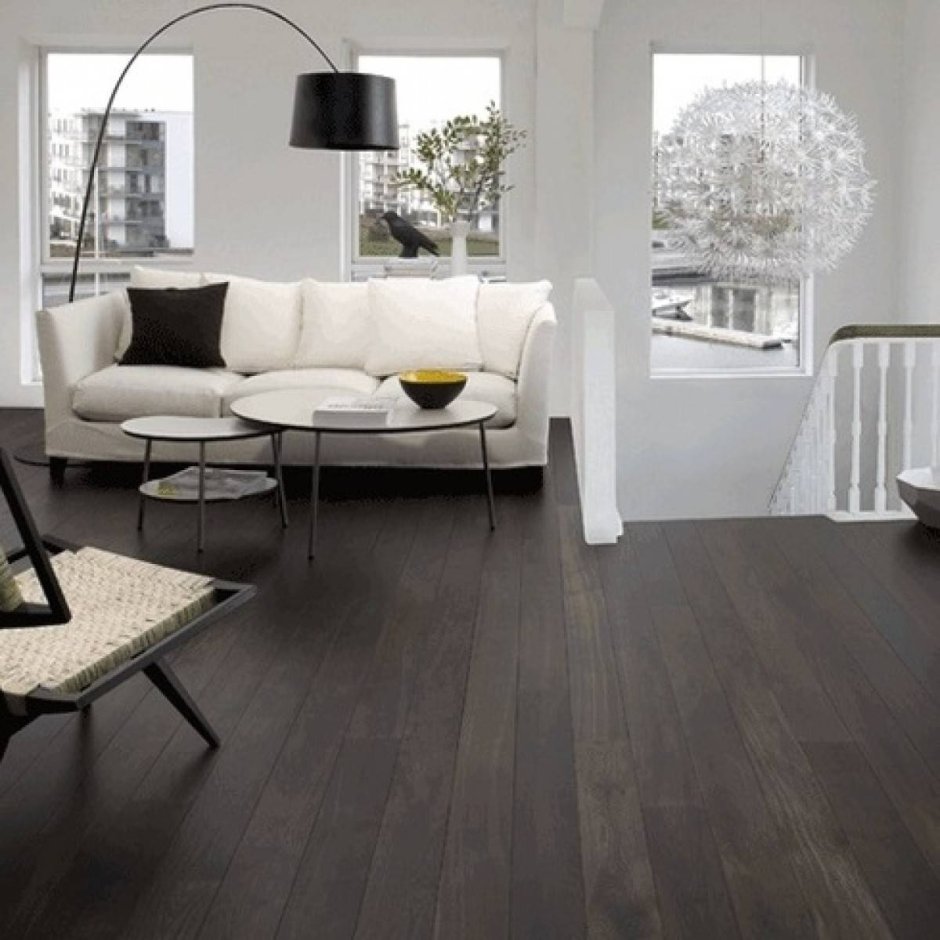 Черный ламинат в интерьере