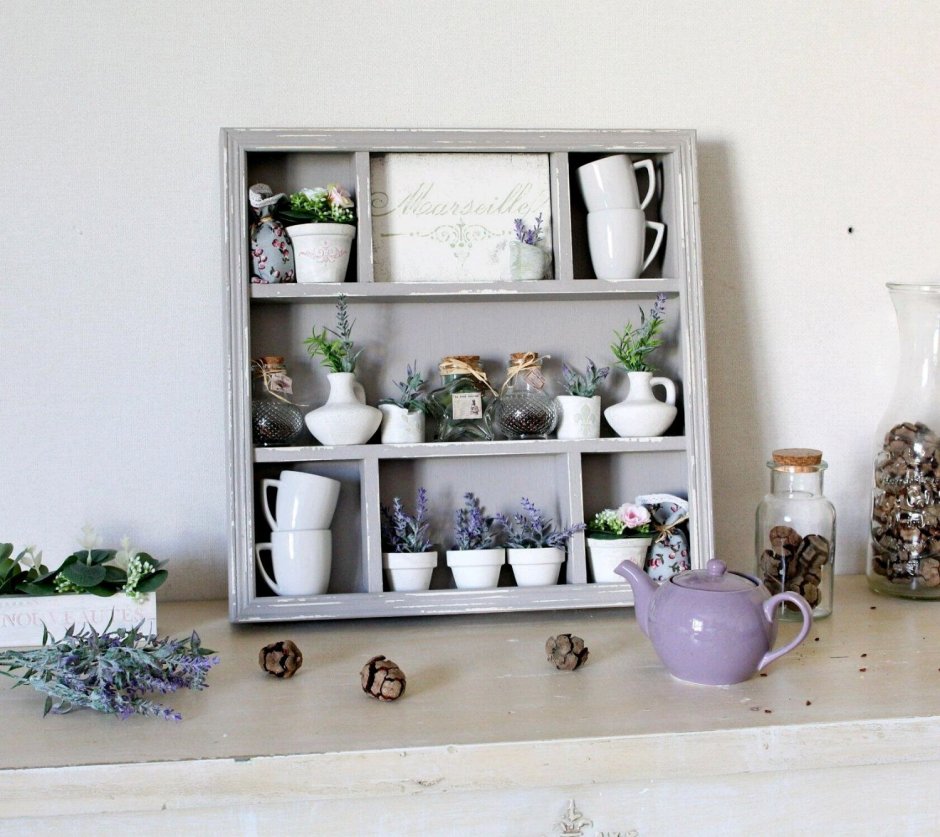 Кухни Прованс со стеклянными фасадами