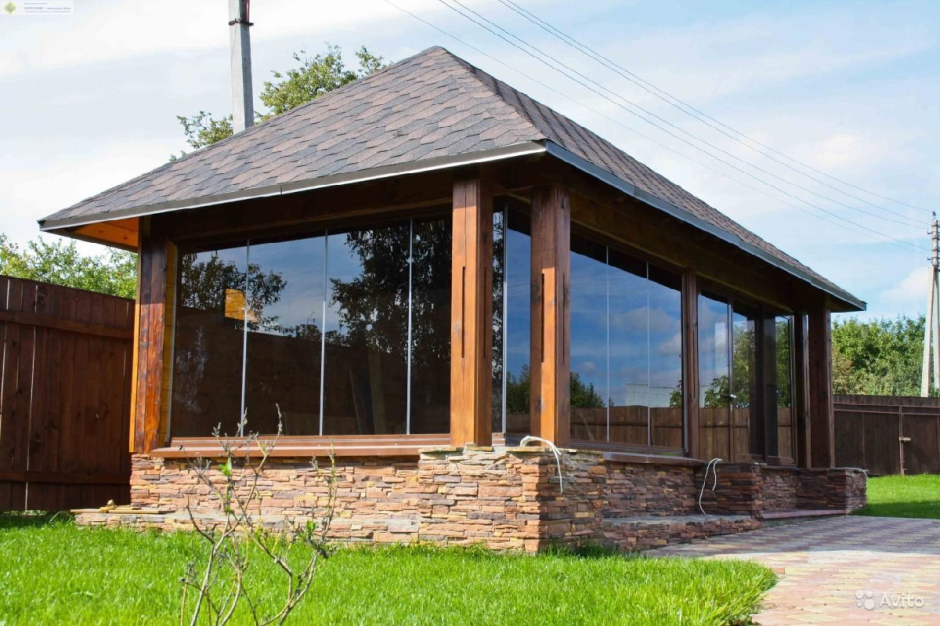 Остекление веранды поликарбонатом