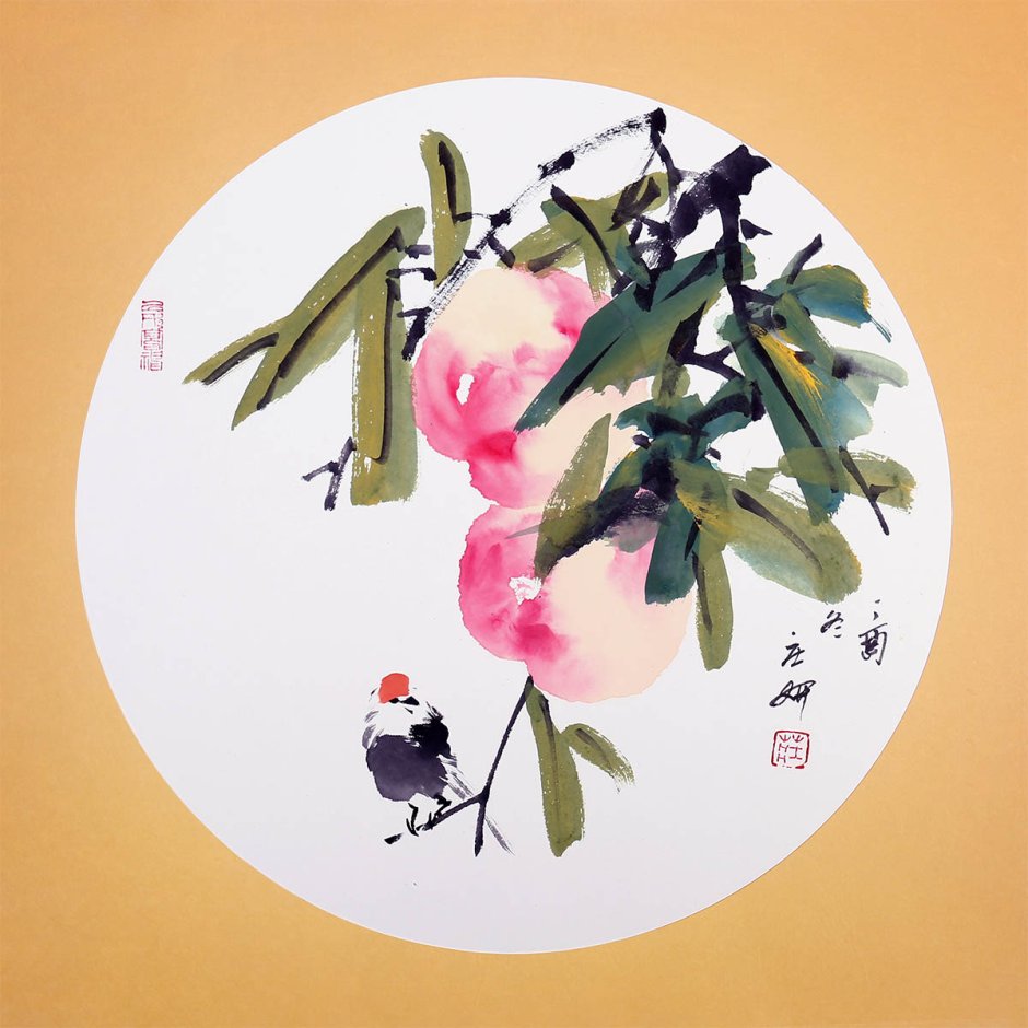 Сакура в стиле гунби