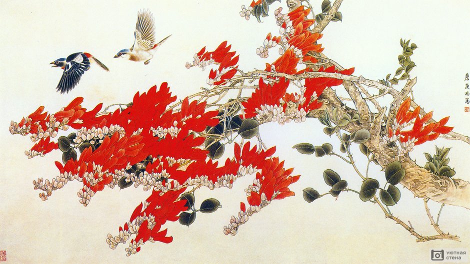 Китайский пейзаж тушью