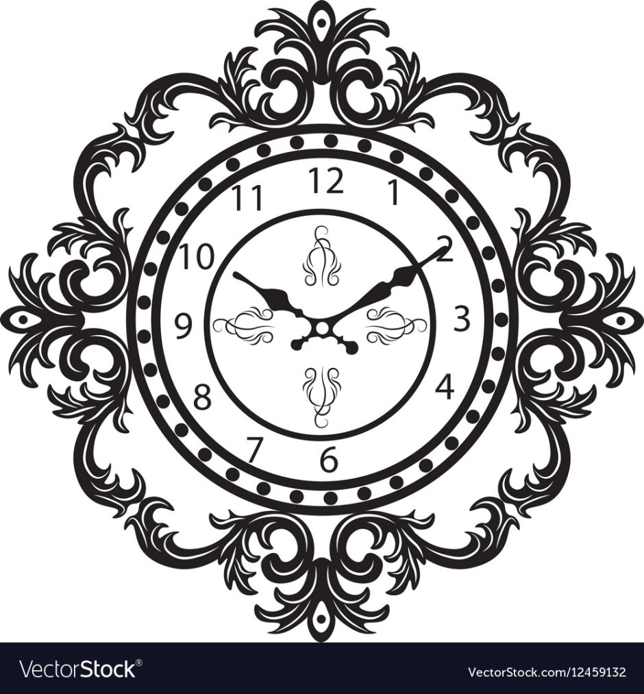 Часы настенные с вензелями