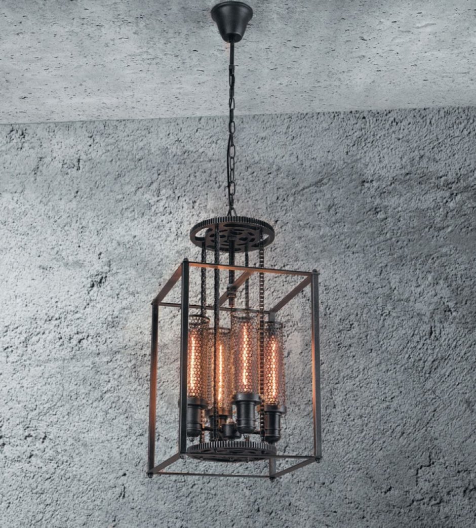 Люстры из металла в стиле лофт