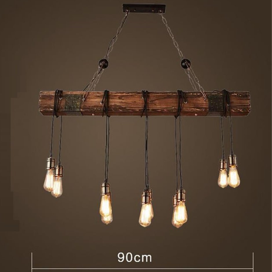 Люстра Vintage Wood Chandelier