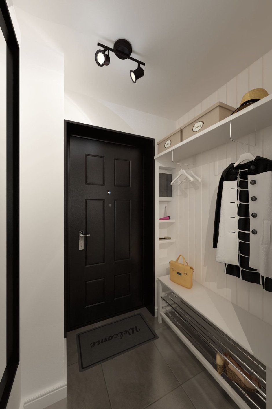 Декоративный кирпич в коридоре