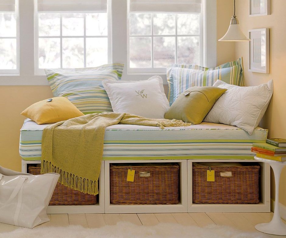 Плетеные корзины в интерьере детской