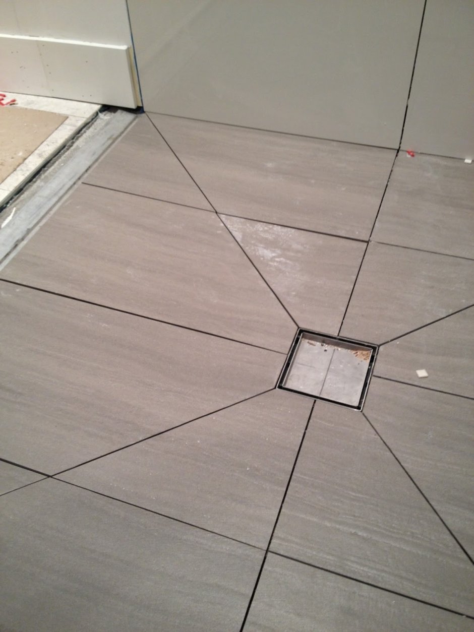 Разуклонка душевого трапа плитка 60 на 60