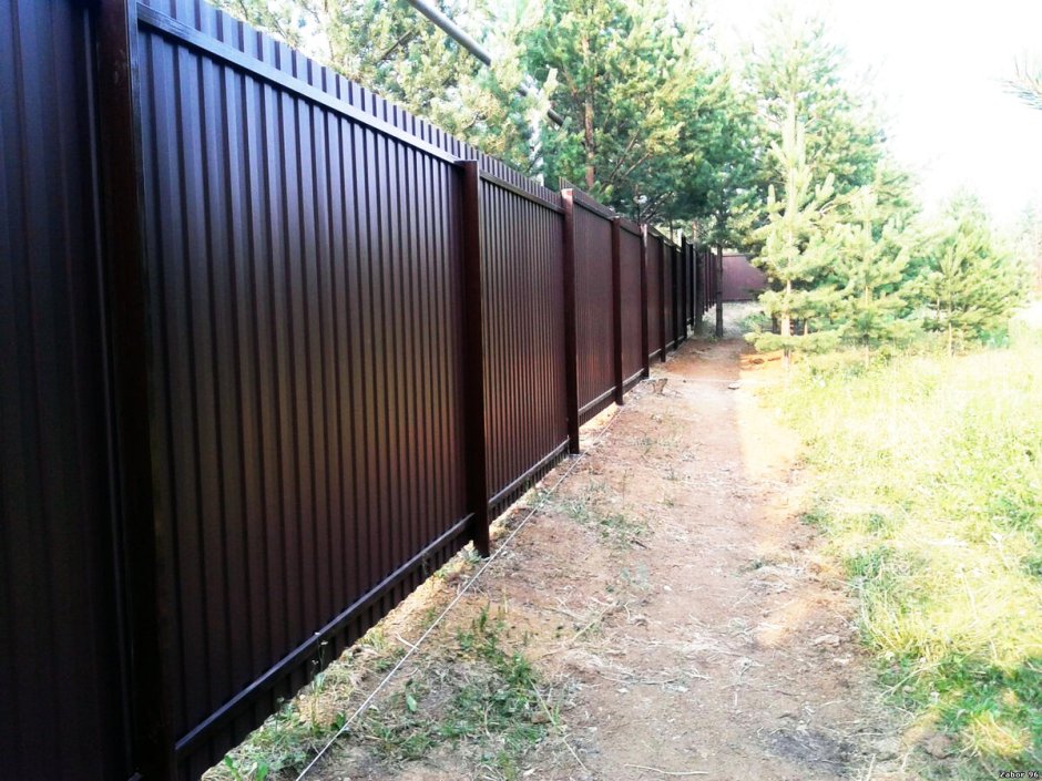 Забор из профнастила с10