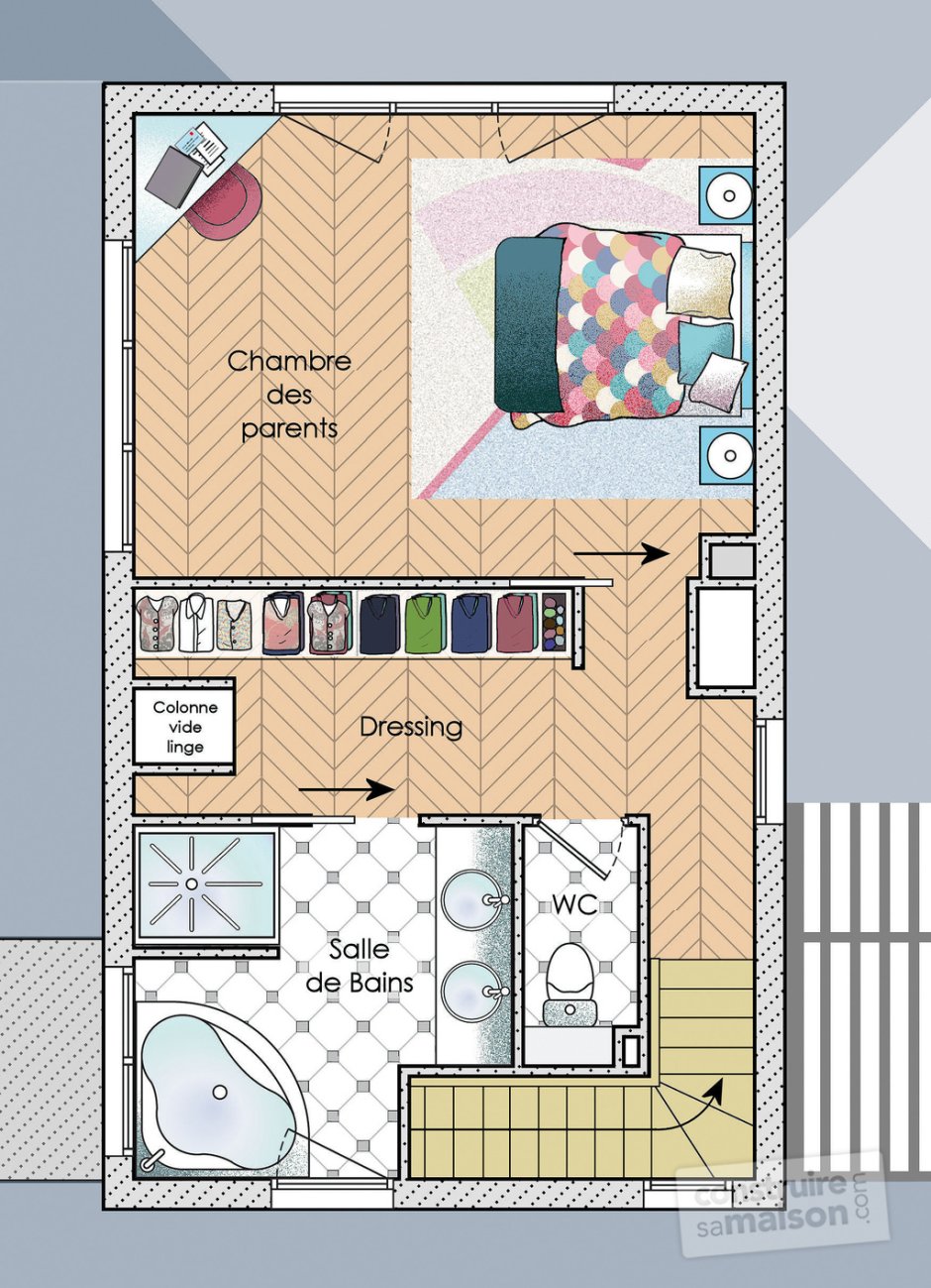 Планировки двухэтажных домов с двумя санузлами