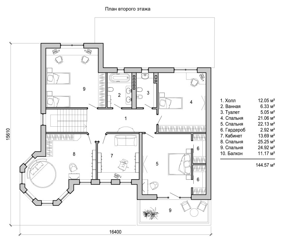 Спальня с ванной и гардеробной план