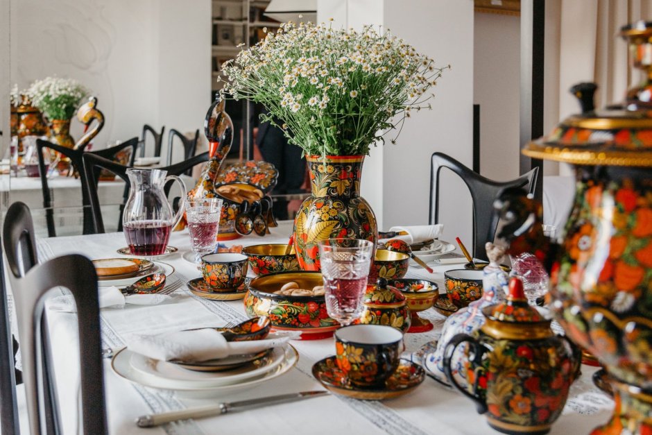 Праздничный стол в русском стиле