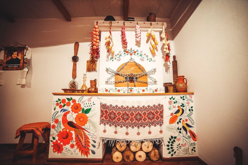 Украшение помещения в русском стиле