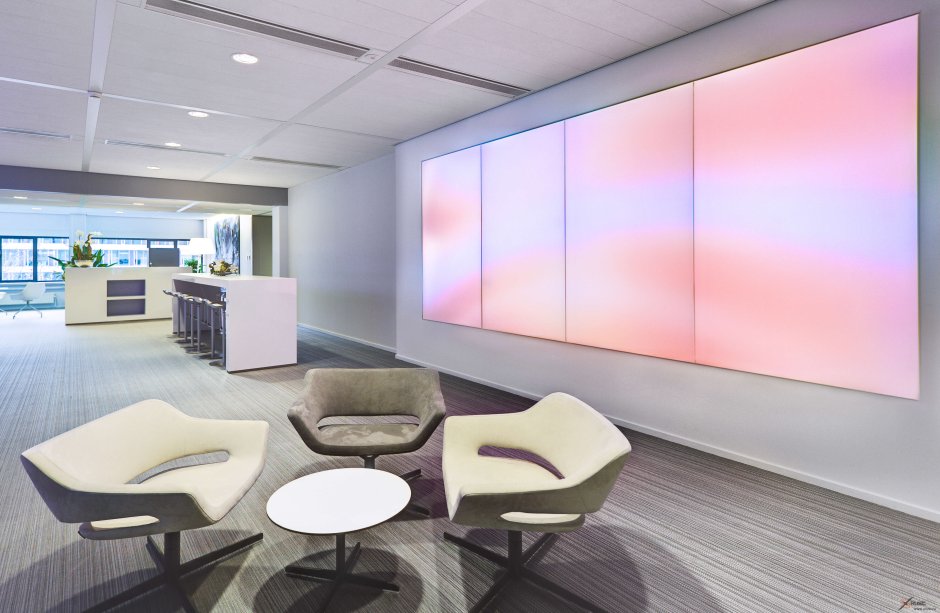 Светодиодные панели на стену в интерьере