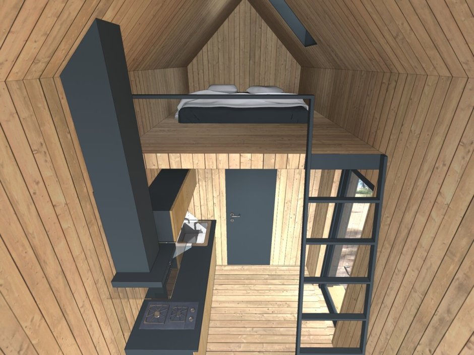 Барнхаус 6х6 с антресолью