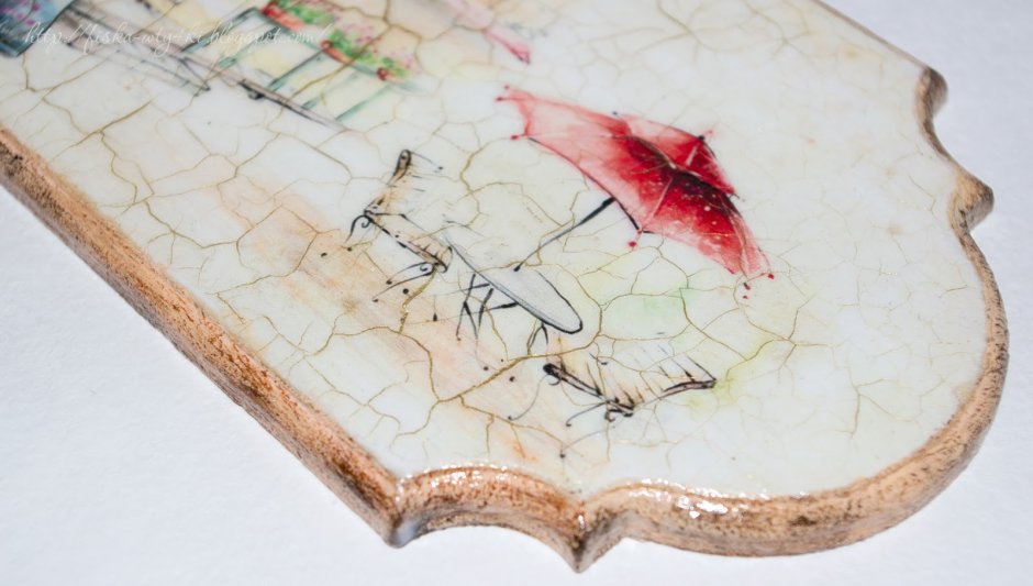 Кракелюр акварелью