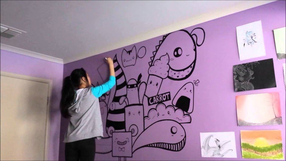 Идеи для рисунков на стену в комнате