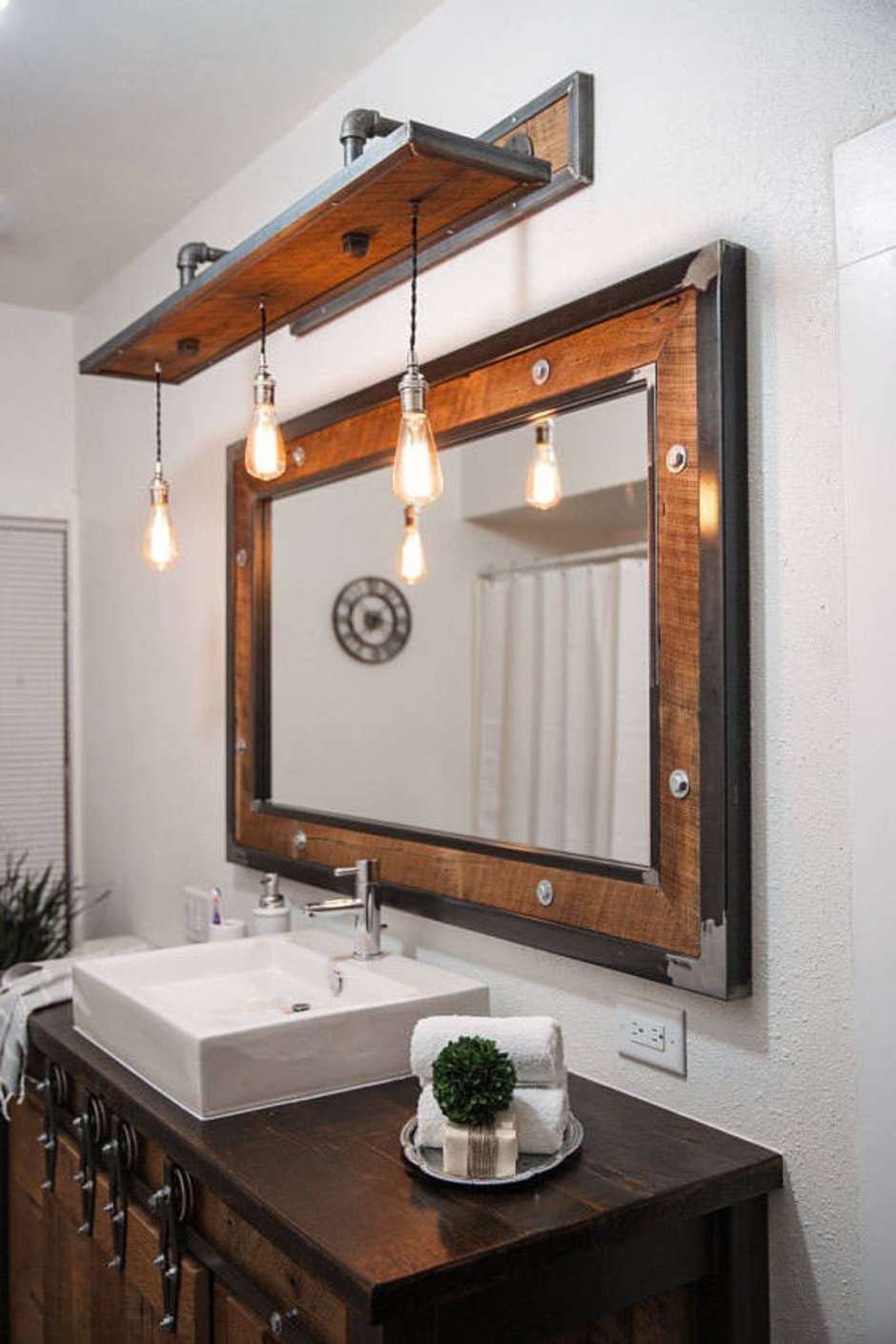 Зеркало для ванной лофт